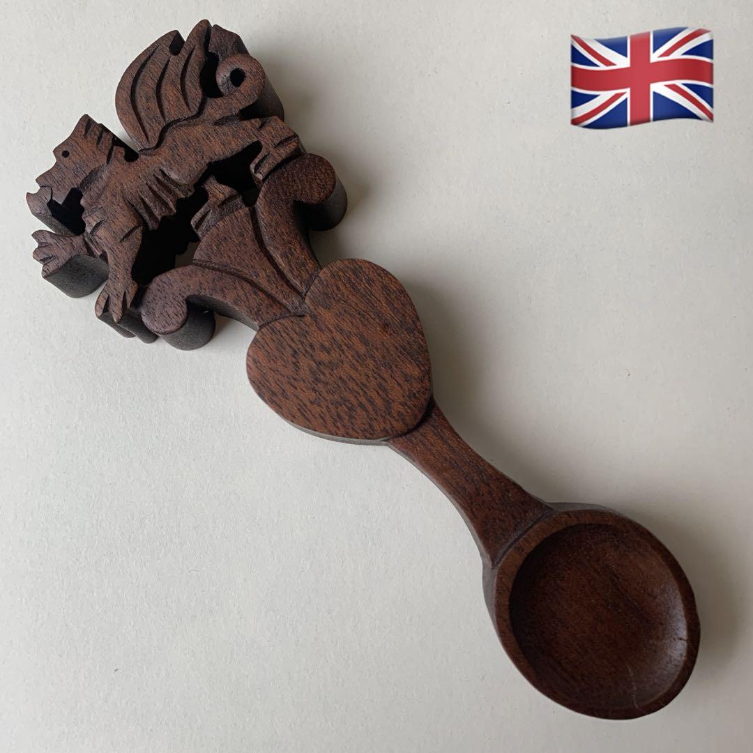 イギリス ウェールズ ドラゴン ケルト ラブスプーン 木製 木彫り