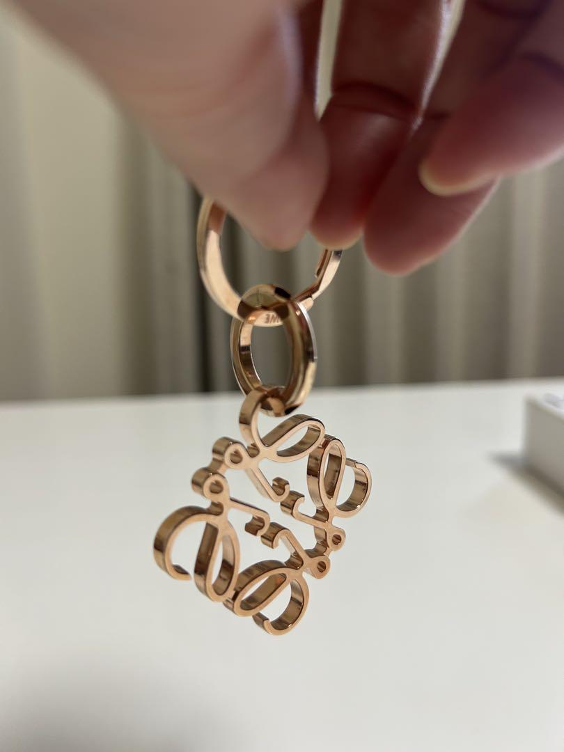 【美品】LOEWE ロエベ アナグラム キーリング ローズゴールド