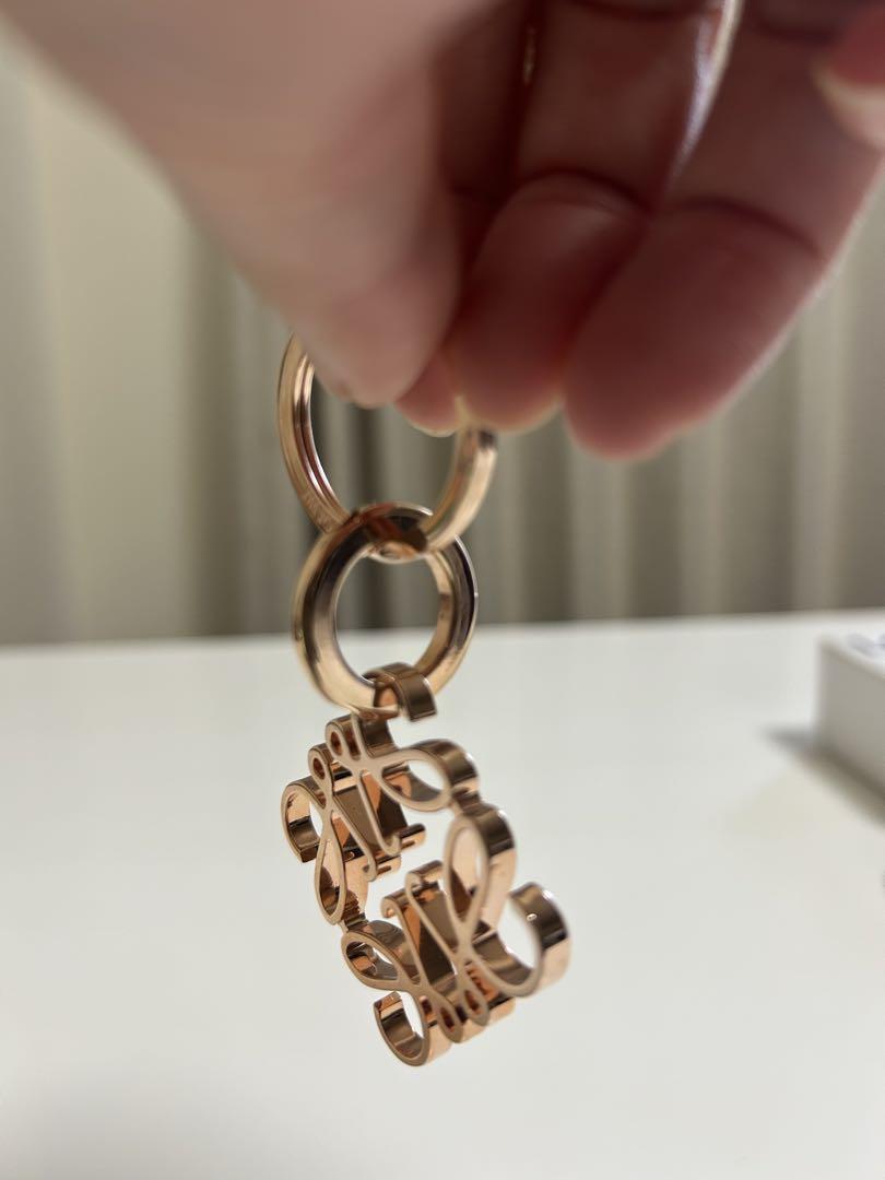 【美品】LOEWE ロエベ アナグラム キーリング ローズゴールド