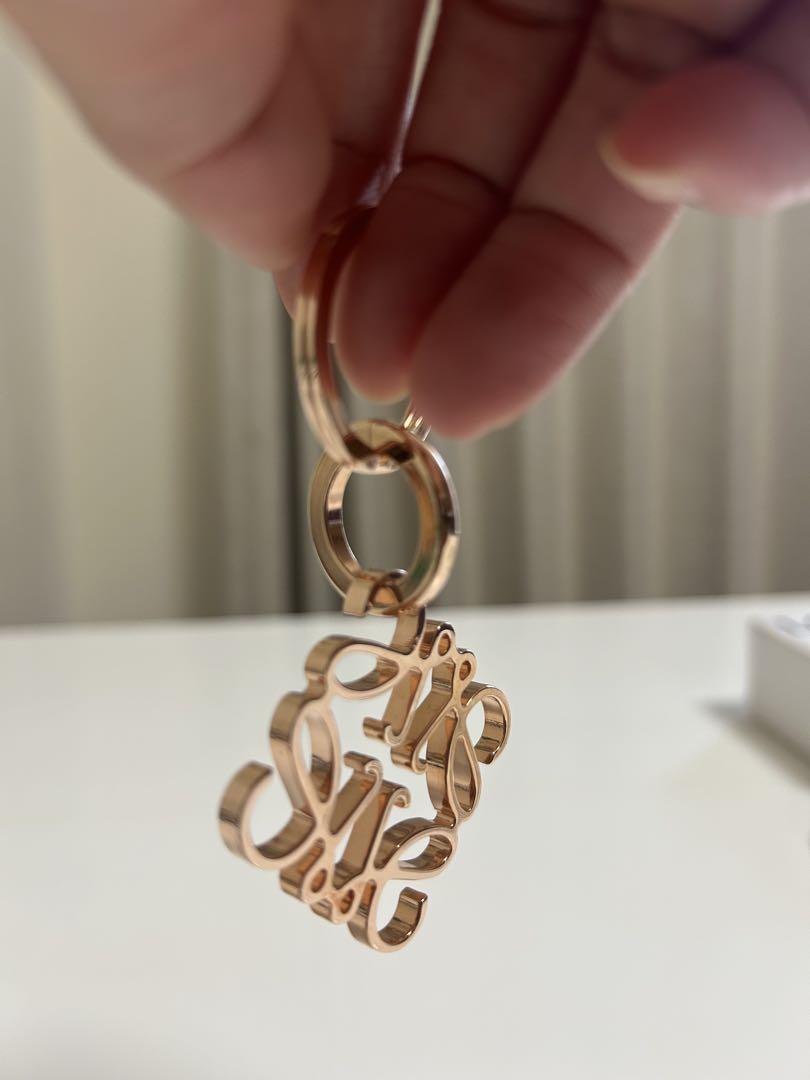 【美品】LOEWE ロエベ アナグラム キーリング ローズゴールド