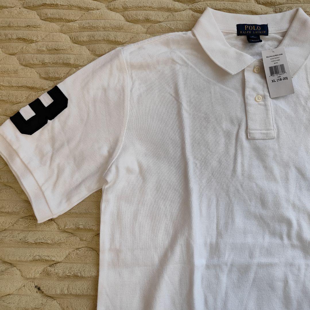 タグ付き未使用品　POLO　ラルフローレン　ポロシャツ　XL　ホワイト　半袖