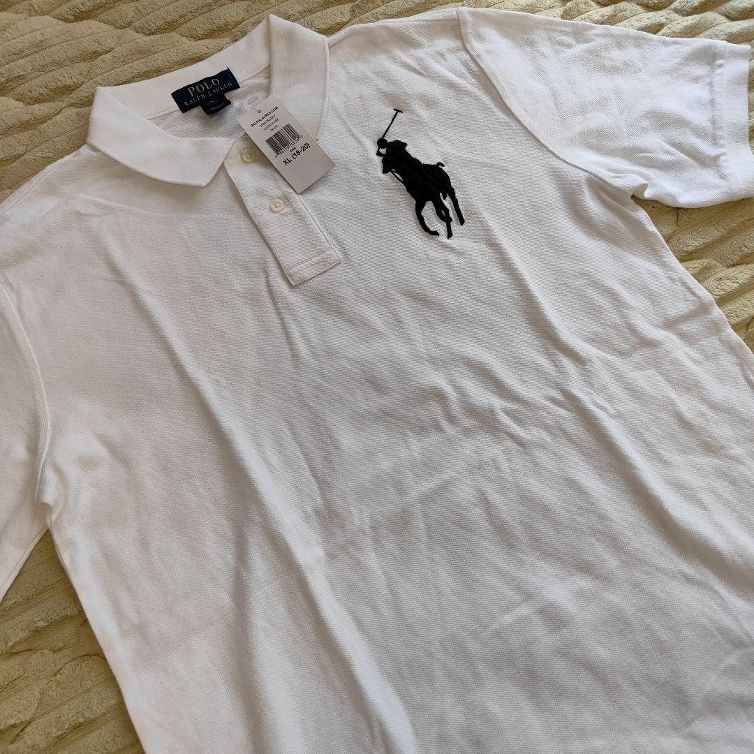 タグ付き未使用品　POLO　ラルフローレン　ポロシャツ　XL　ホワイト　半袖
