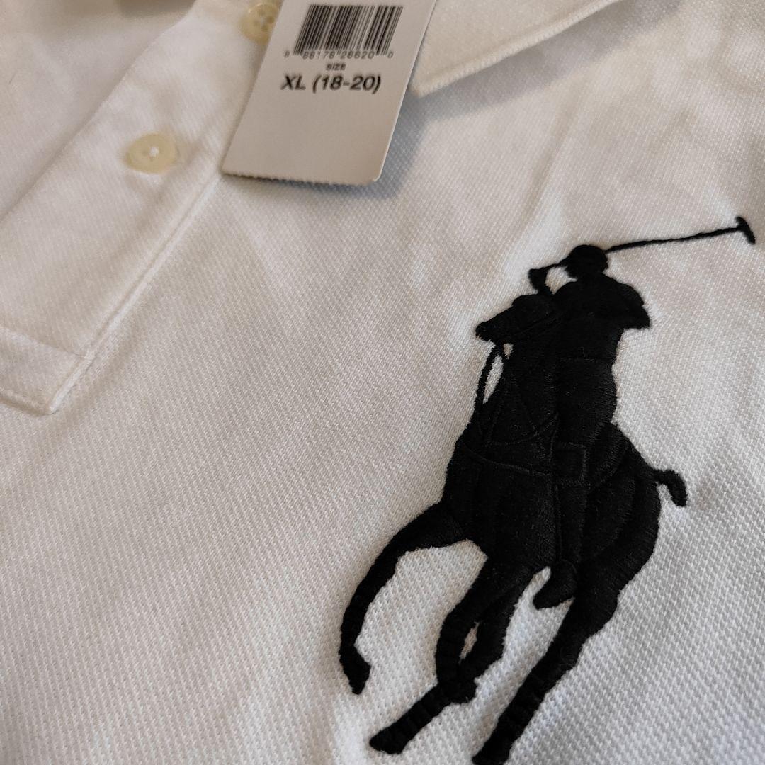 タグ付き未使用品　POLO　ラルフローレン　ポロシャツ　XL　ホワイト　半袖