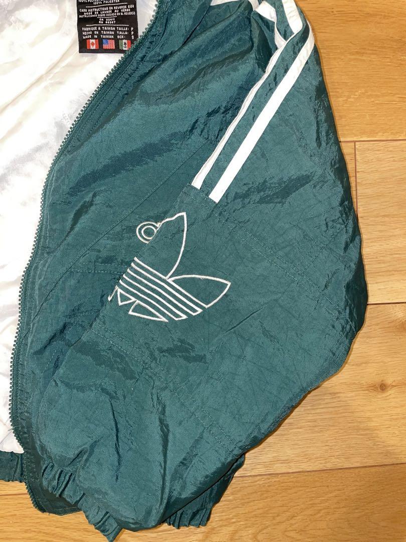 90s adidas BIGロゴ& トレフォイル ジャケット パーカー S