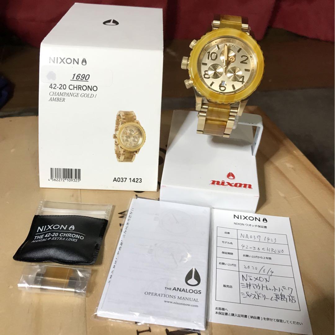 ☆未使用品☆ NIXON 42-20 CHRONO 琥珀色 - メルカリ ☆未使用品☆ NIXON 42-20 CHRONO 琥珀色 - メルカリ