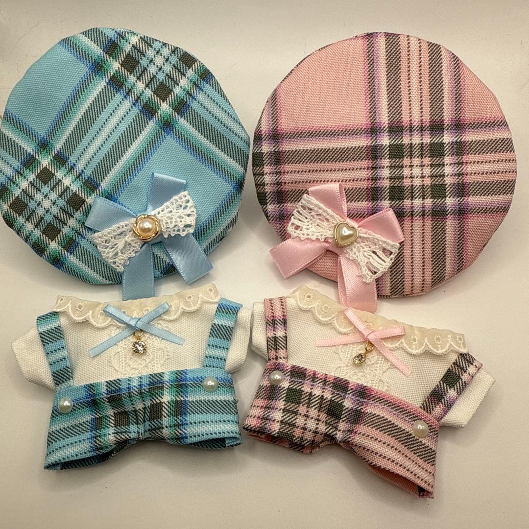 あんスタ　いつぬい　ぬい服　サロペット　ベレー帽　レッド・ブルー あんスタ ぬい服 いつぬい くま耳ベレー帽 サロペット