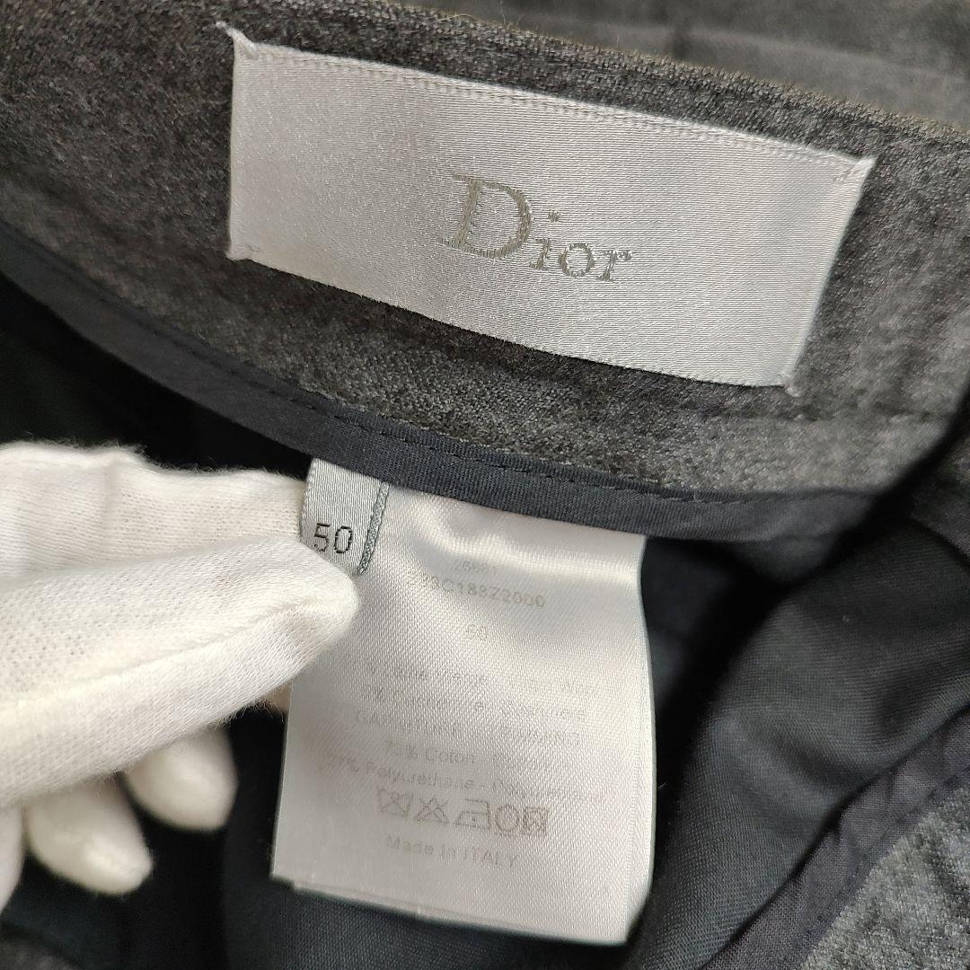 【美品】Dior HOMME センタープレス パンツ　カシミア混　　サイズ50