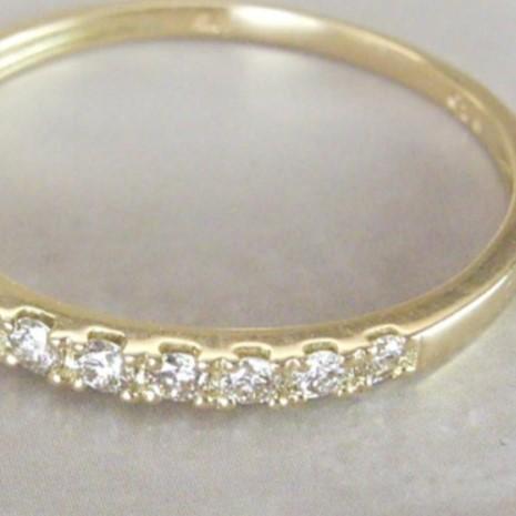 ＊arles＊18金【ハーフエタニティリング 17号】0.15ct新品！