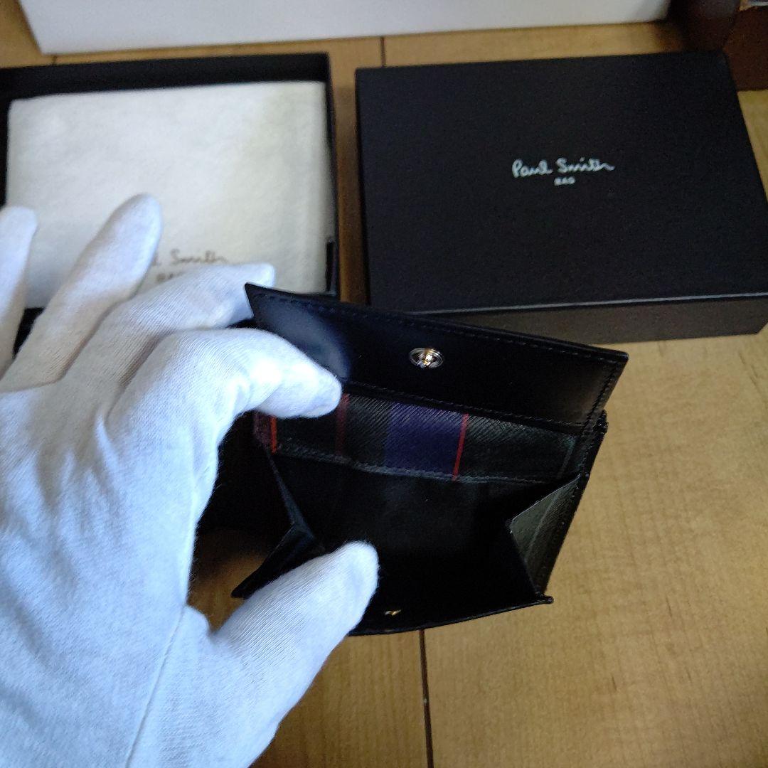美品 ポールスミス ミニクーパー Paul Smith 二つ折り財布 箱付き 黒