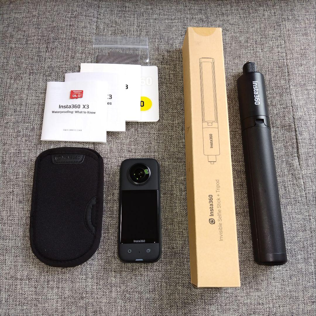 Insta360 X3 アクションカメラ 128GB microSD付き