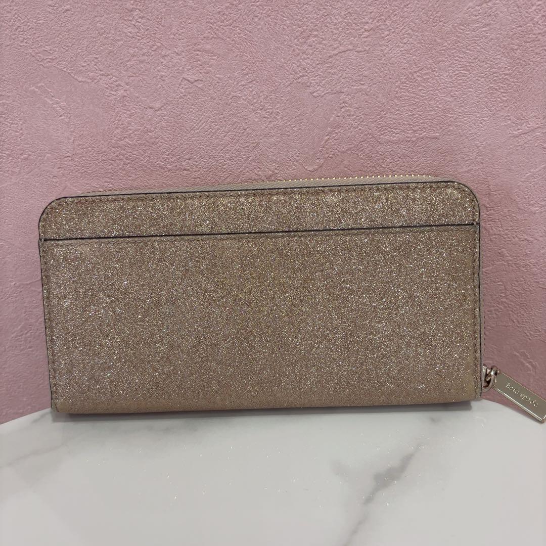 売れ筋がひクリスマスプレゼント！ kate spade ローズゴールド グリッター 長財布 - メルカリ 小物