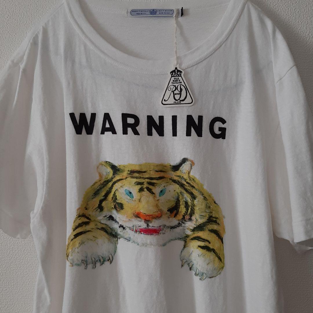 タグ付き　オールドマンズテーラー　WARNING TIGER　Tシャツ　L