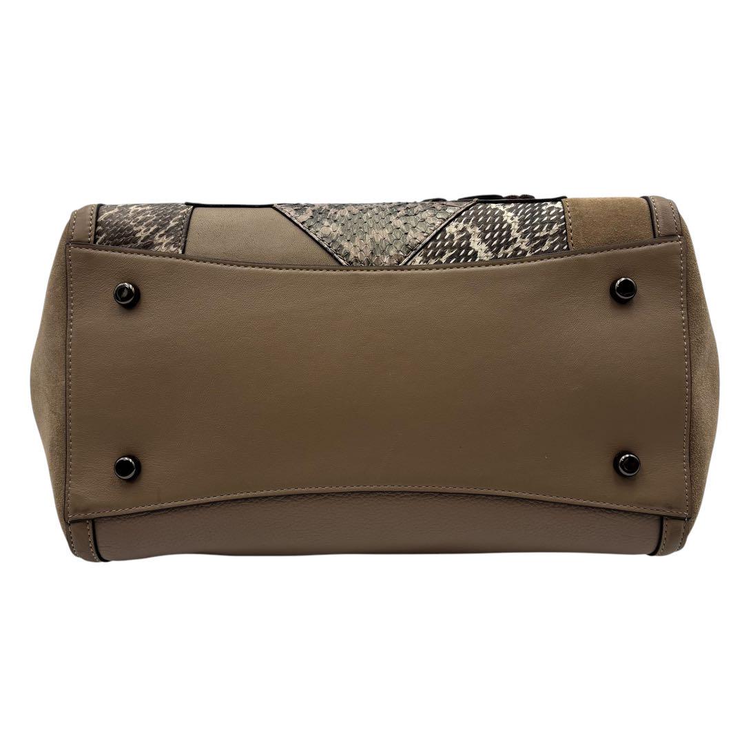希少品 COACH コーチ トートバッグ ティーローズ パイソン 希少品 COACH コーチ トートバッグ ティーローズ パイソン