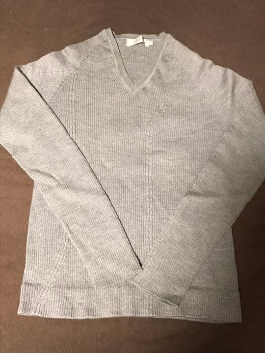 コムサ アルチザン Vネック グレー 灰色 セーター Lサイズ 中古
