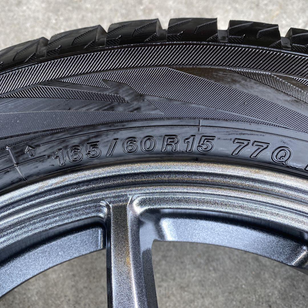 バリ溝‼️ヨコハマスタッドレスセット2022年製165/60R15ハスラー等