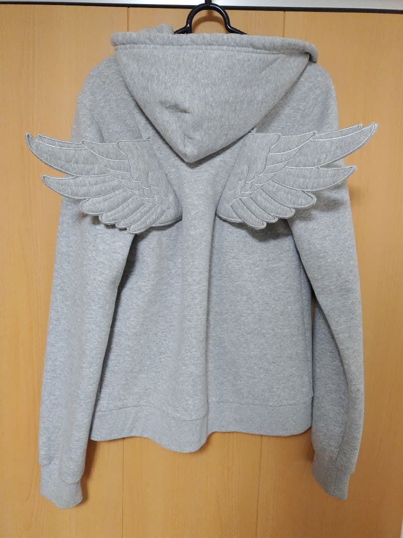 JEREMY SCOTT ウイングデザイン パーカー XS-Small グレーXS SS JEREMY SCOTT