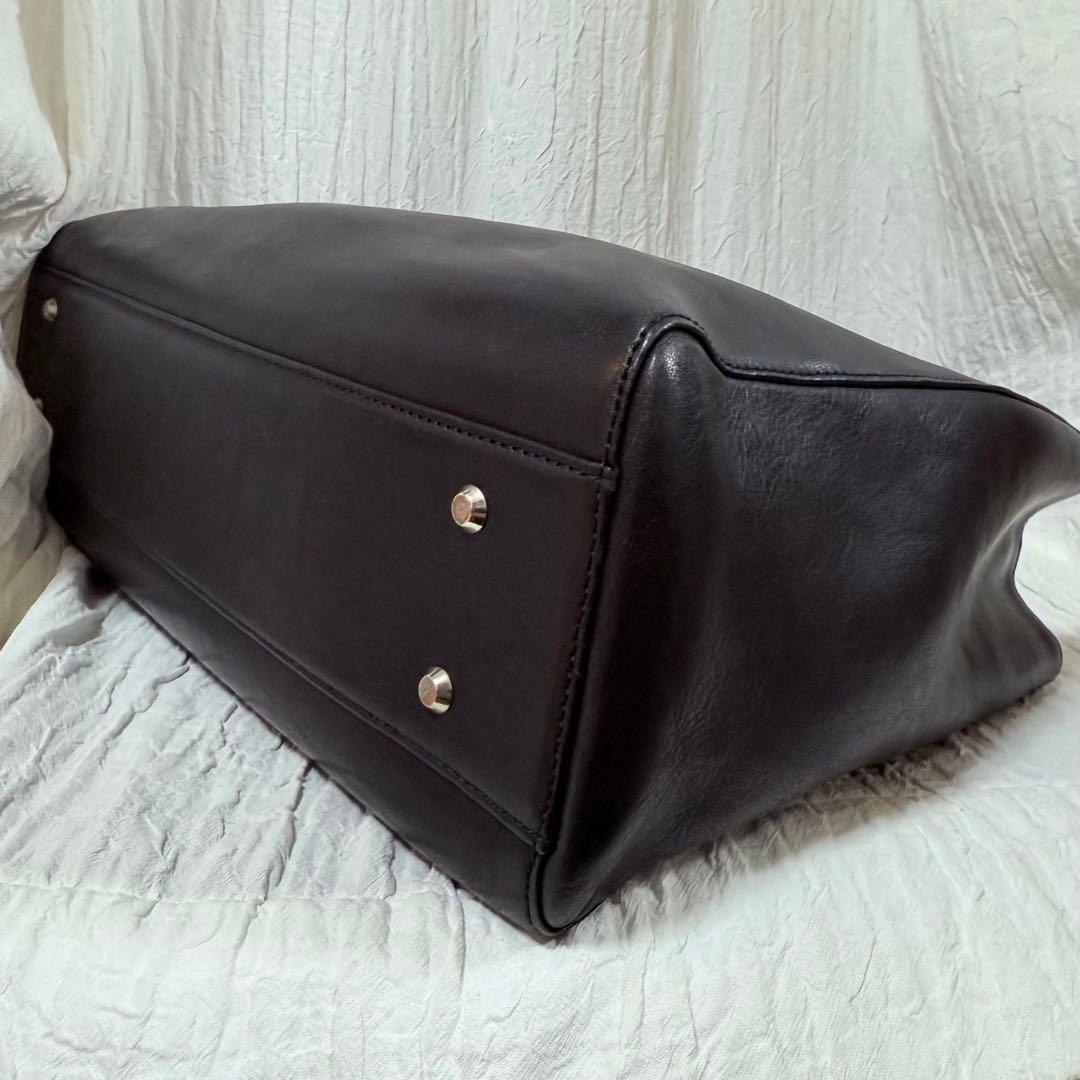 【日本製】With ウィズ　レザー　ナチュラルトートバッグ　A4収納可能