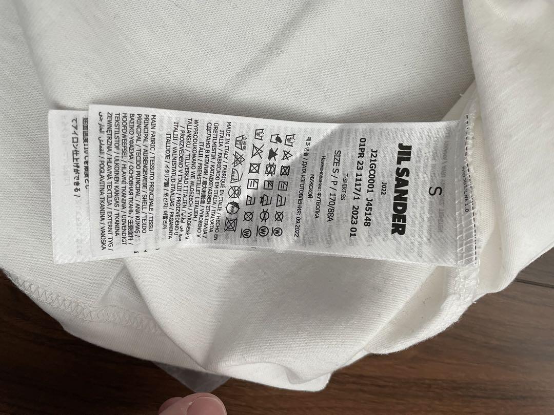 新品 ジルサンダー JIL SANDER 長袖Tシャツ ロンT ホワイト