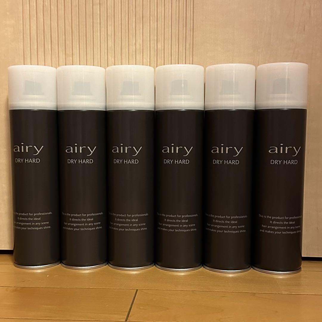 【新品】Airyエアリードライハード  黒6本セットヘアスプレー