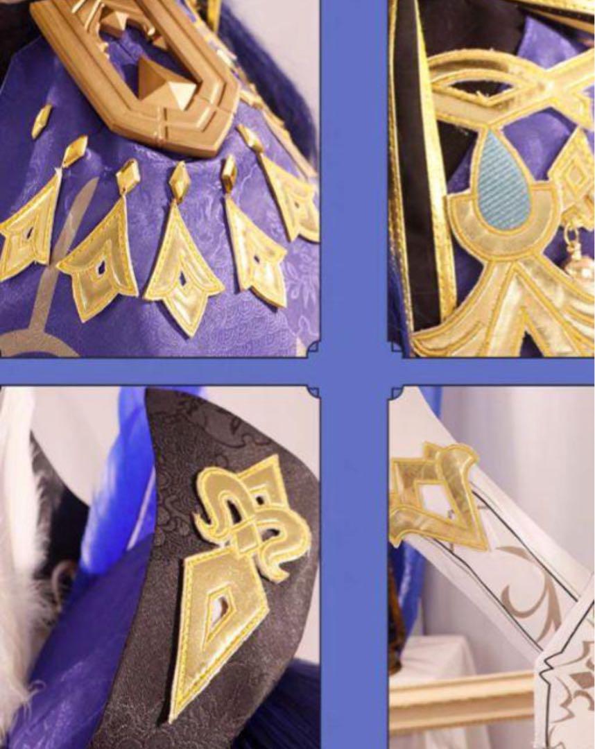 原神 クロリンデ コスプレ 衣装　青