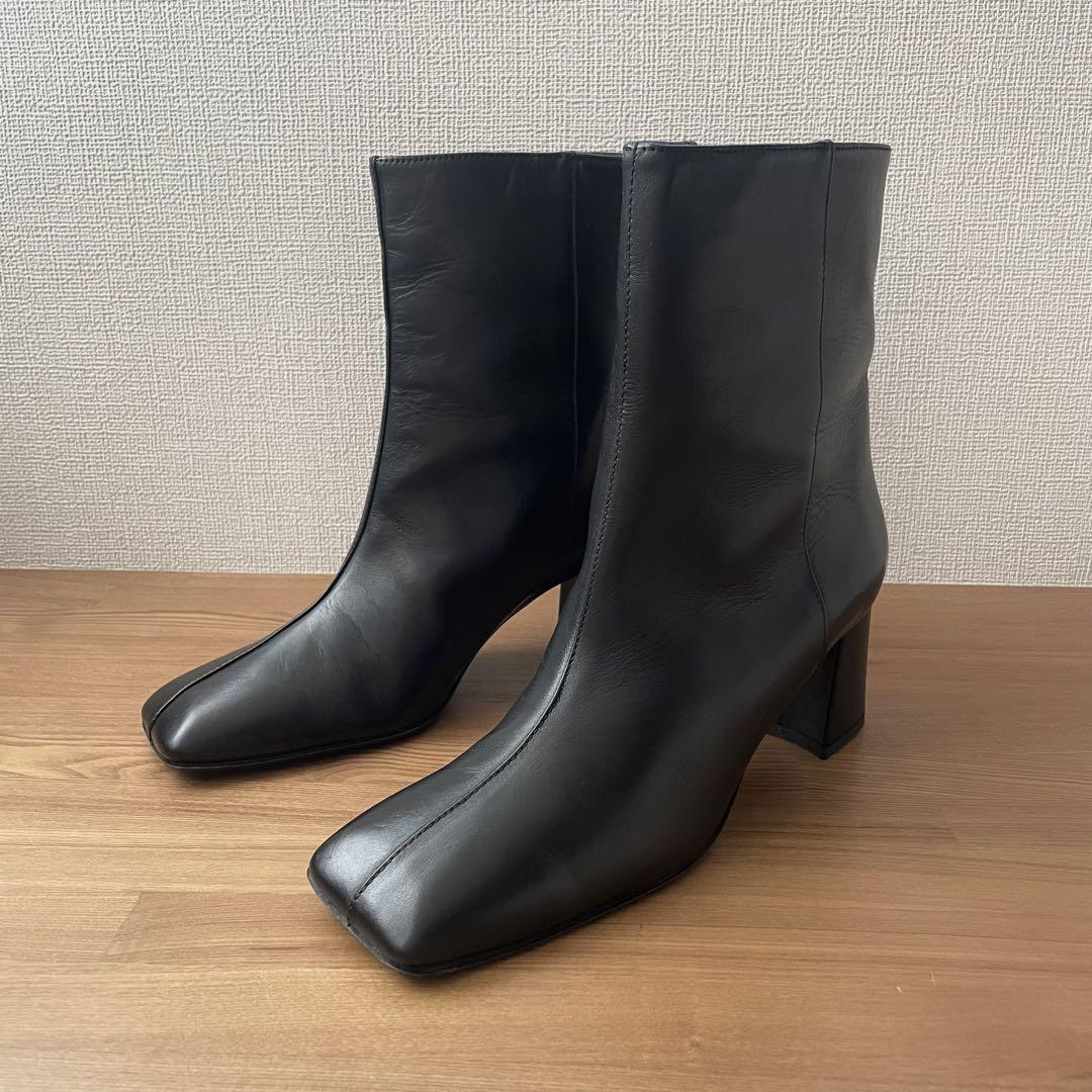 美品！FABIO RUSCONIファビオルスコーニ レザーブーツ36ブラック23