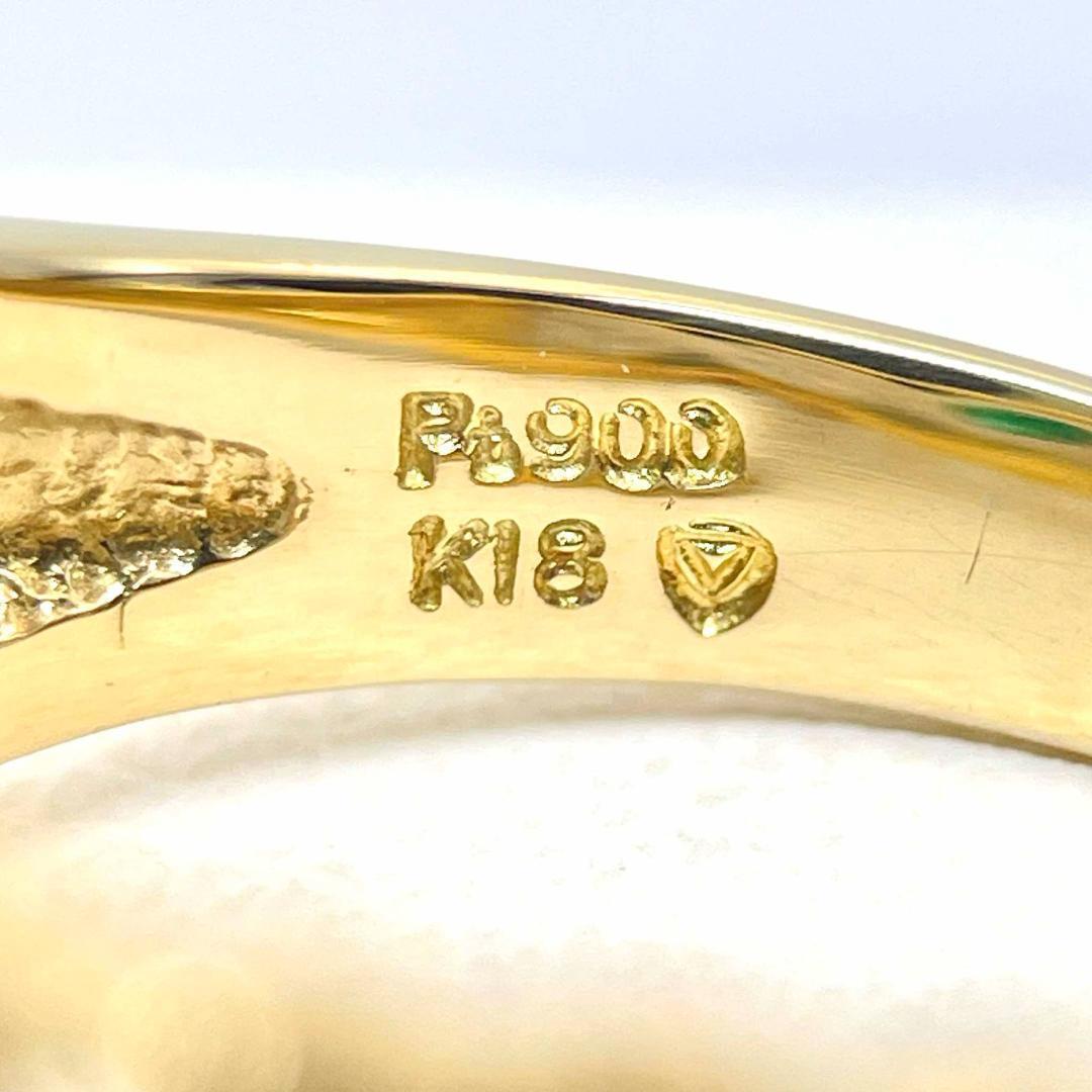 新品仕上げ済 アンブローズ エメラルド ダイヤモンド リング K18 Pt900