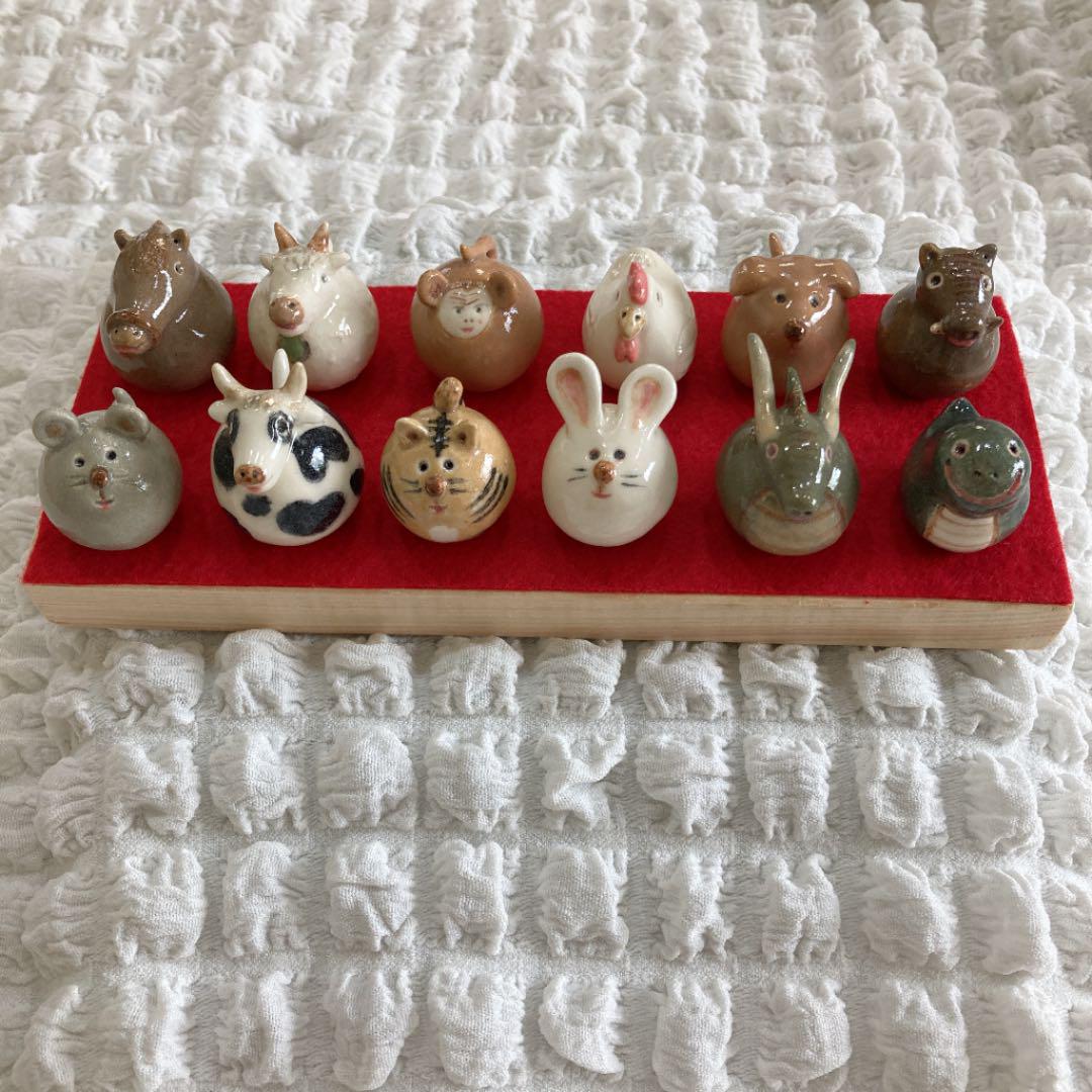 十二支 置物 陶器 ハンドメイド