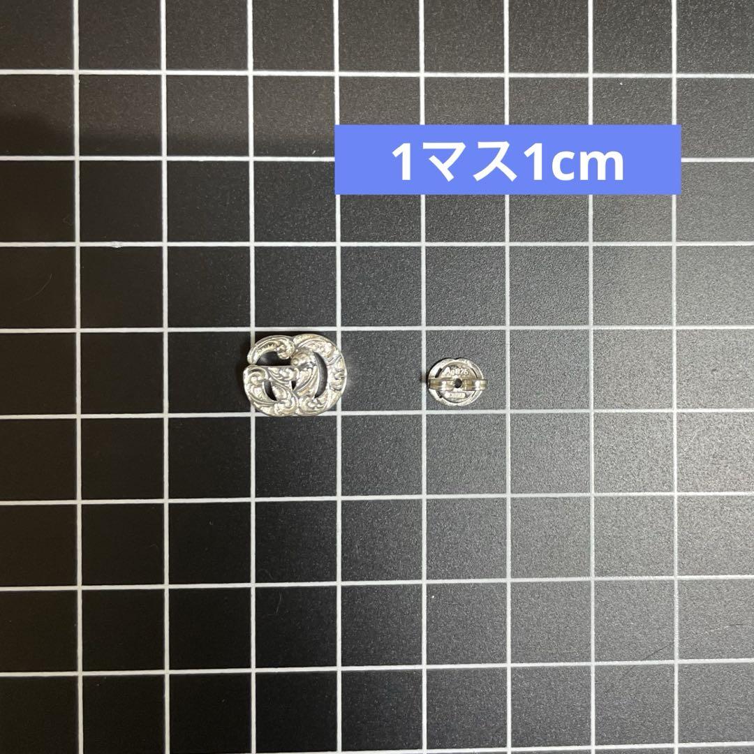 【極美品】グッチ　アラベスク　インターロッキング　GG片耳ピアス　シルバー925