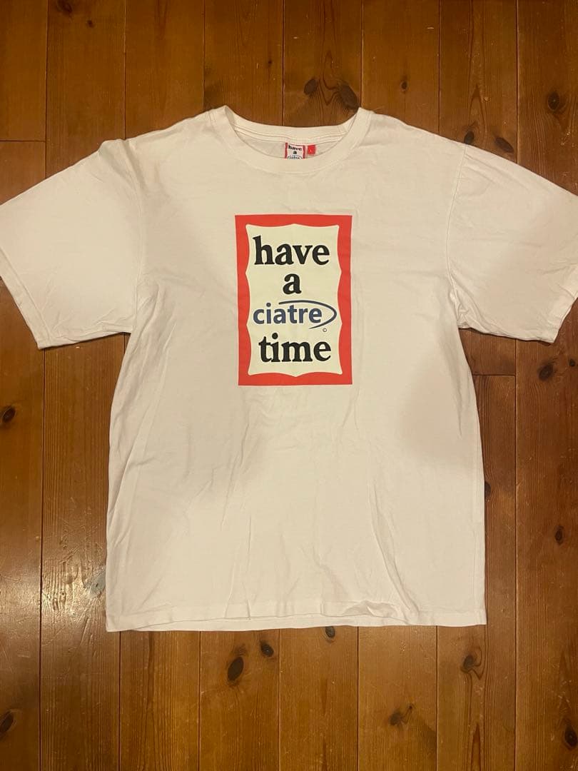 ホワイト Tシャツ Lサイズ 'have a ciare time'
