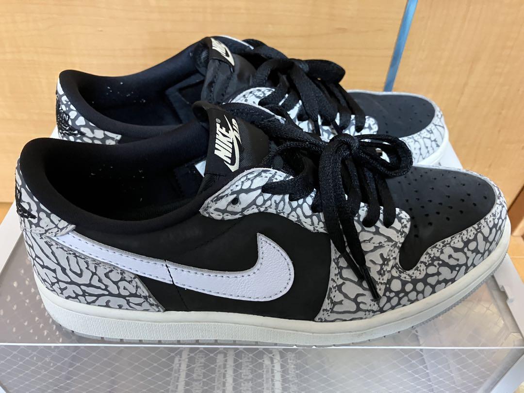 Nike Air Jordan 1 Low ブラック/ホワイト/ブラックセメント