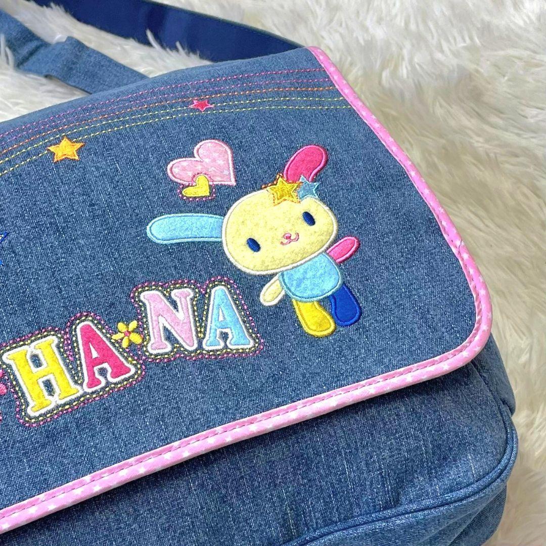 ウサハナ　サンリオ　3way リュック　バッグ　ショルダー　デニム　アップリケ