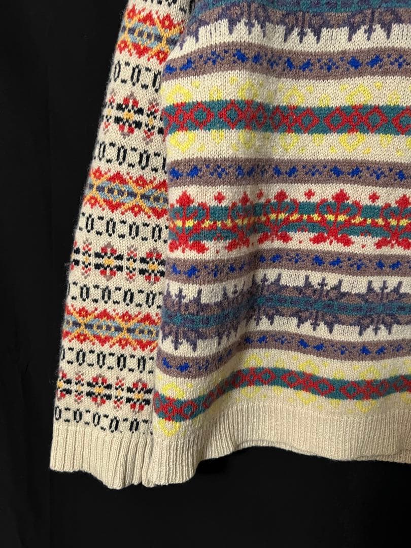 Dries Van Noten ライカ期 フェアアイル ショールカラー ニット Dries Van Noten ライカ期 フェアアイル ショールカラー ニット