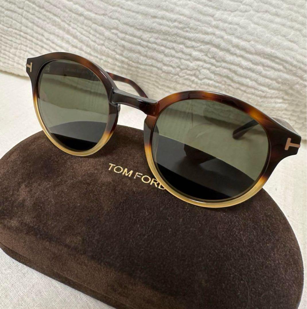 TOM FORD ラウンド サングラス ブラウン - メルカリ