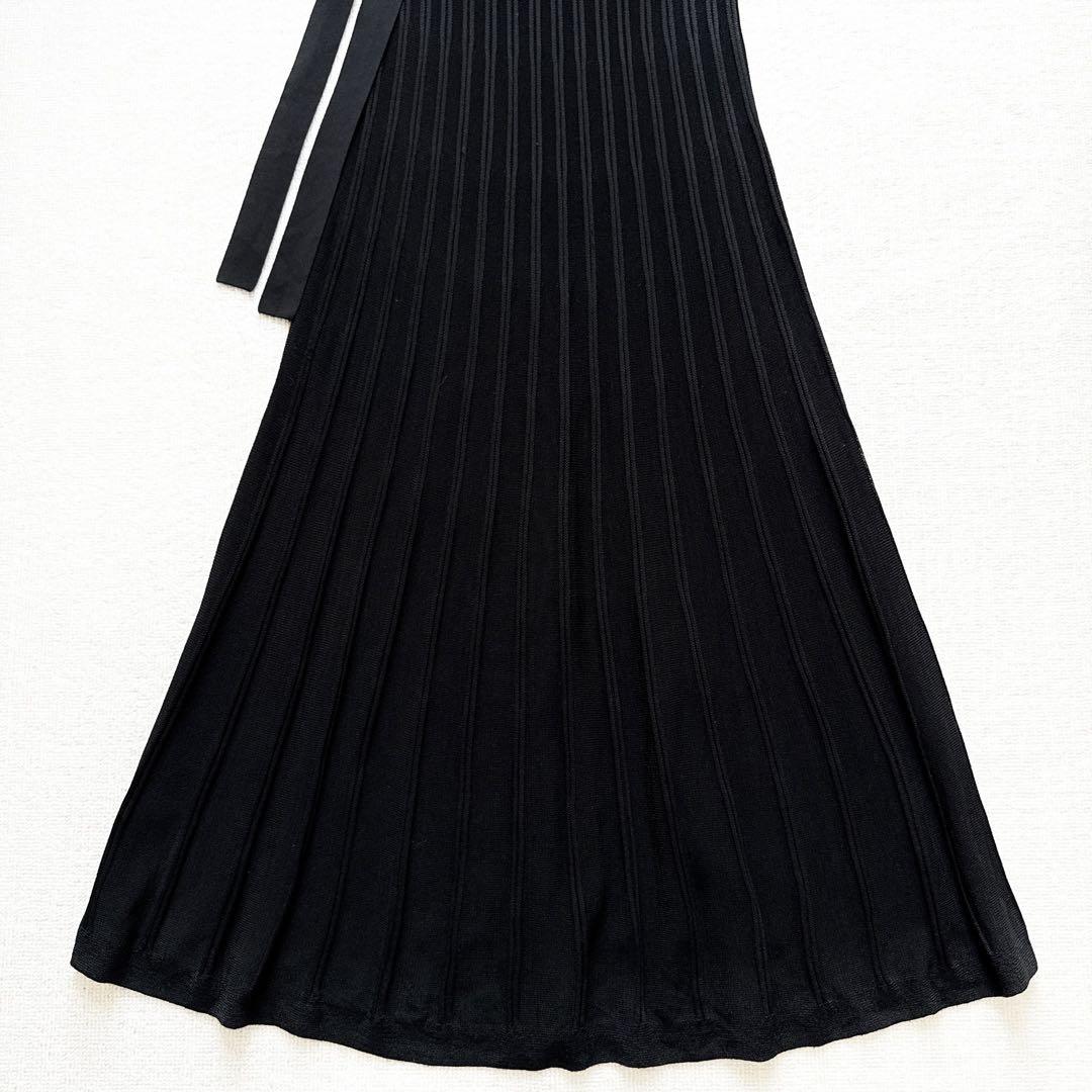 極美品】Sov. ソブ ダル糸ストレッチプリーツニットワンピース