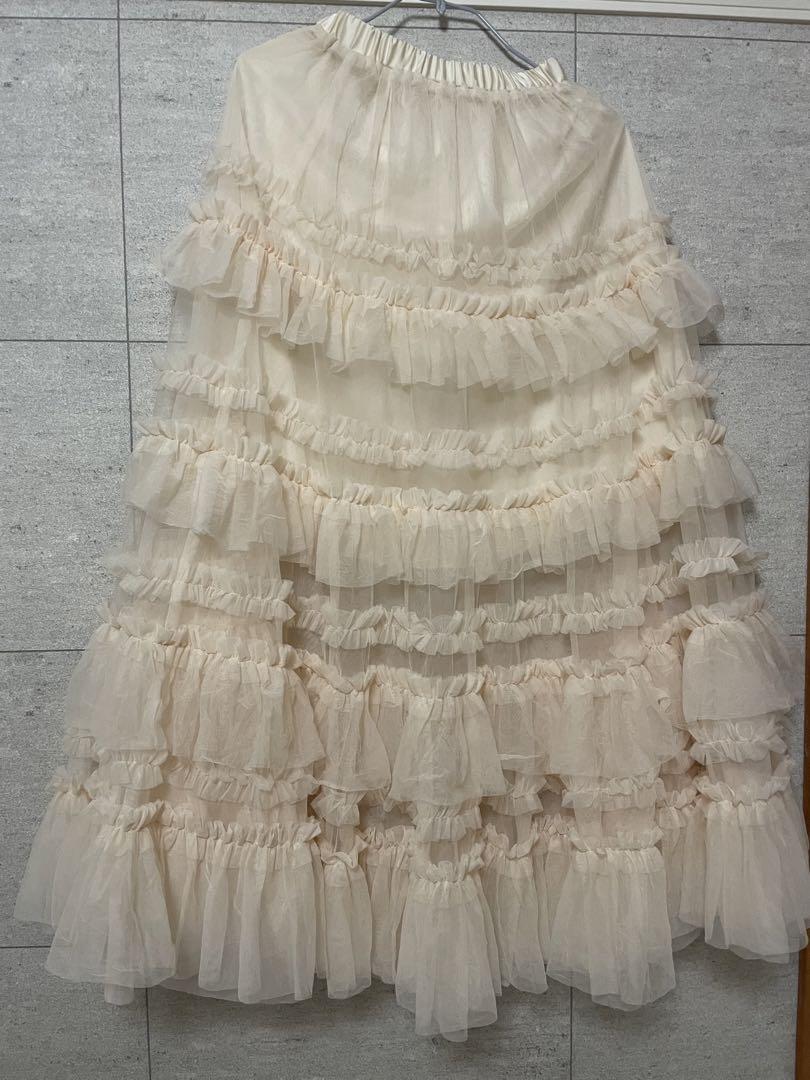 acka tulle long skirt (ivory)少し検討しますね