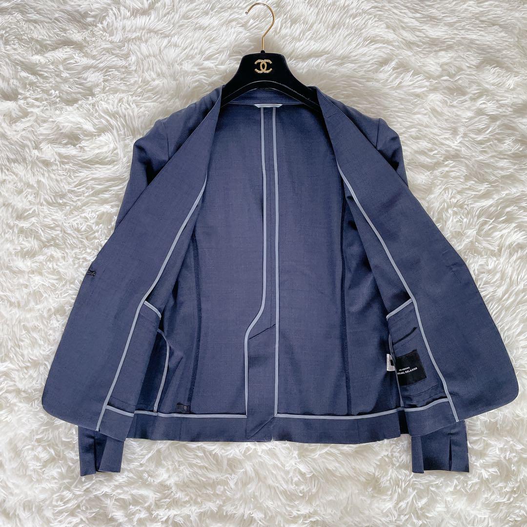美品✨【グリーンレーベルリラクシング】ノーカラージャケット パンツ セットアップ