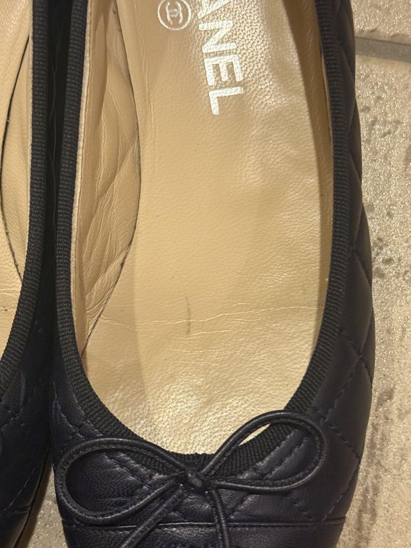 正規品 シャネル CHANEL 人気 バレエシューズ フラットシューズ 黒色
