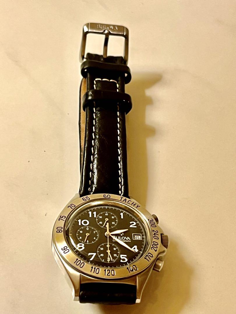 ブローバ 46101 クォーツ クロノグラフ 腕時計 メンズ　中古品