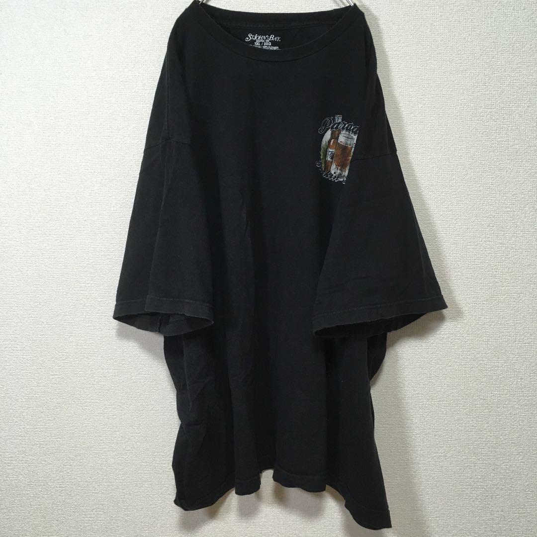 アメリカ古着 ビール お酒とギター ビックプリント Tシャツ 3XL ゆるだぼ
