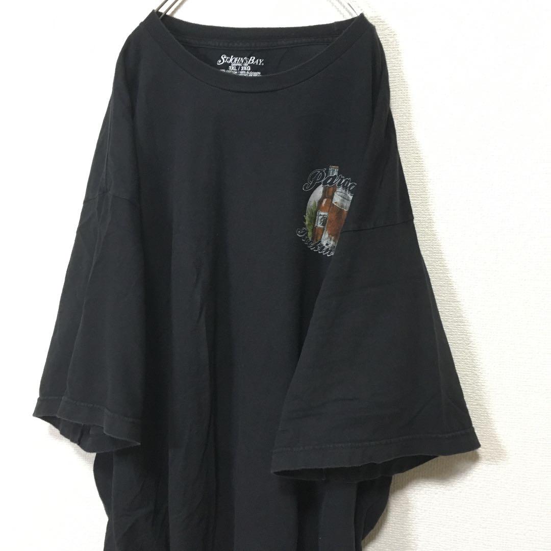 アメリカ古着 ビール お酒とギター ビックプリント Tシャツ 3XL ゆるだぼ