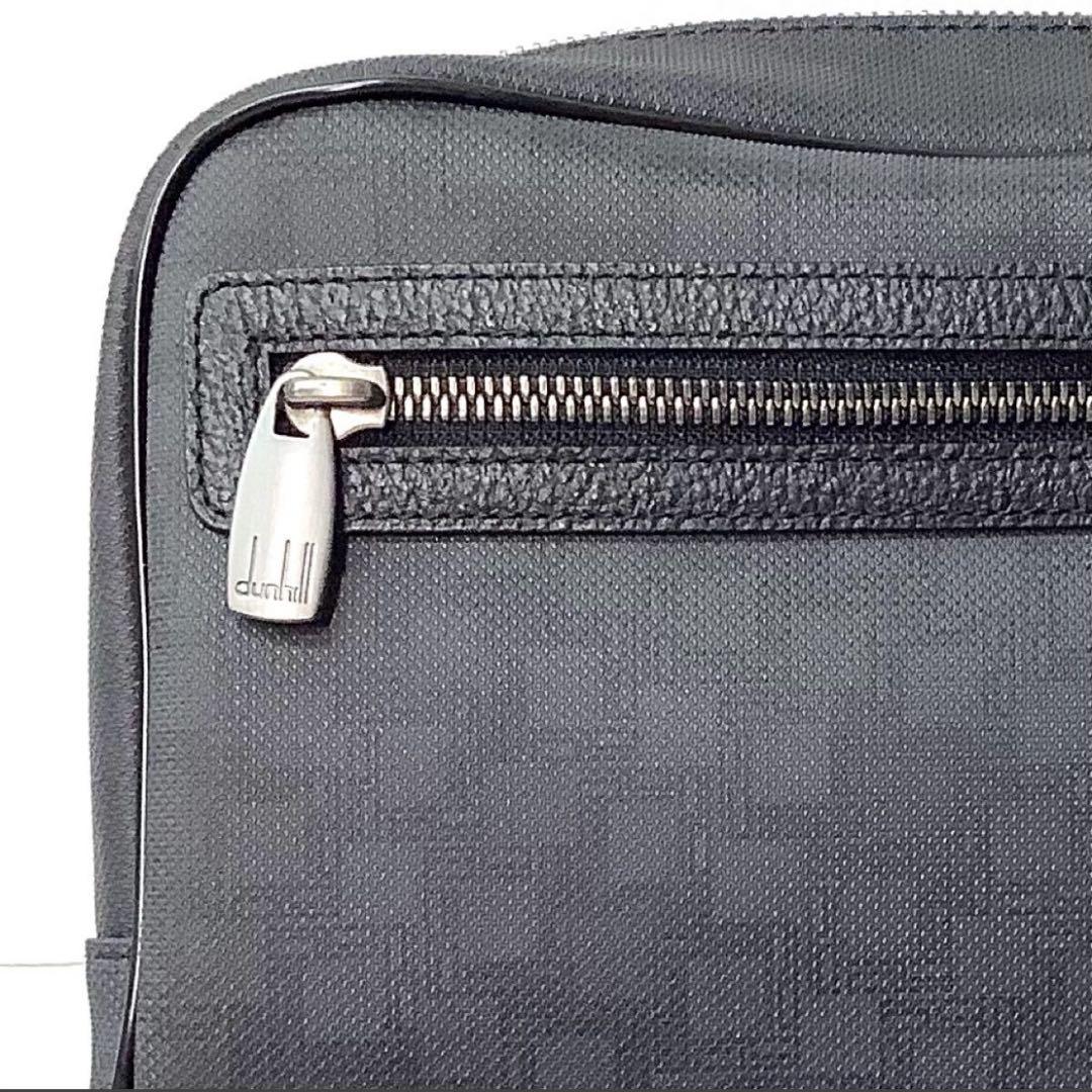 美品 箱付き✨Dunhill D8 Wジップ オーガナイザー PVC×レザー ☆【美品】☆.☆【dunhill】☆.☆【ダブルジップ