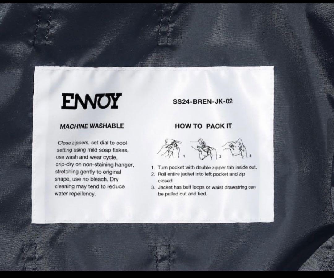ennoy PACKABLE NYLON JACKET BLACK サイズXL