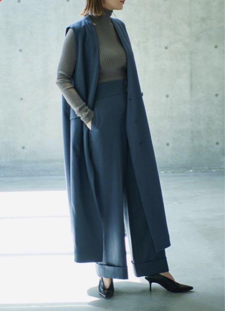 uncrave⭐︎ロングジレワンピース⭐︎ネイビー⭐︎美品 uncrave ロングジレ