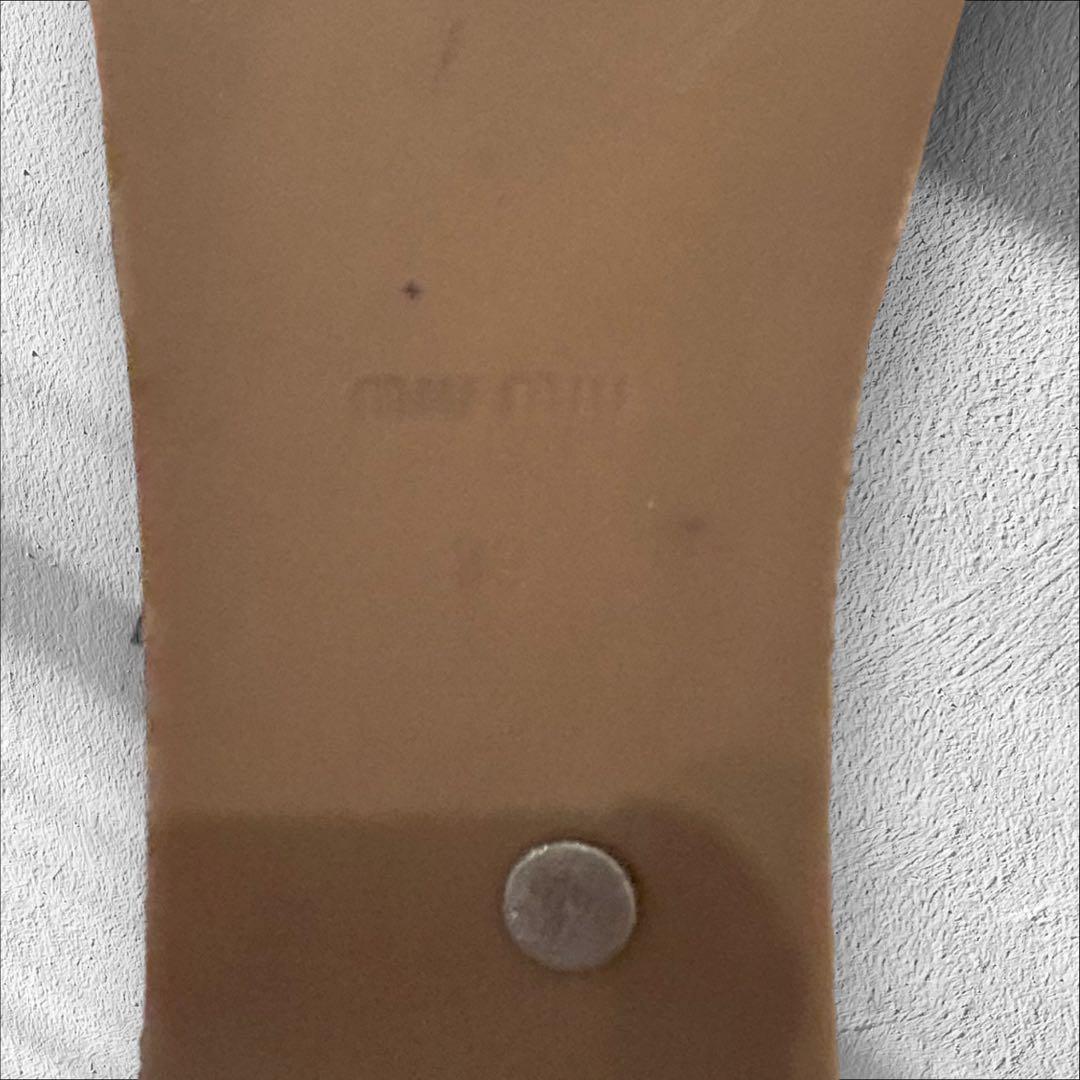 Y*n様 Miu Miuエスパドリーユバレエシューズ厚底ギンガムリボン付きバレエ