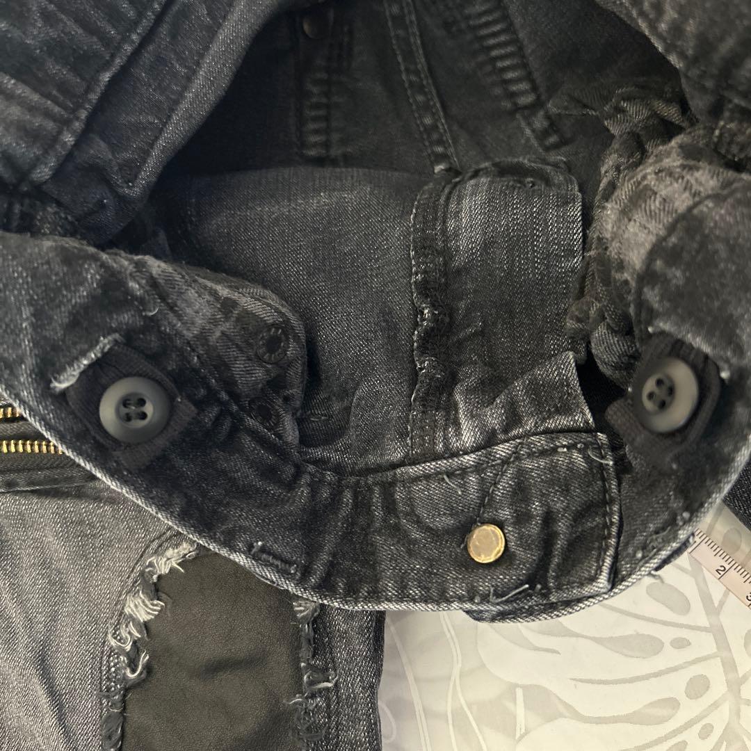 感謝報恩 LGB クラッシュデニム ハーフ丈ジーンズ キッズ 8A ルグラン