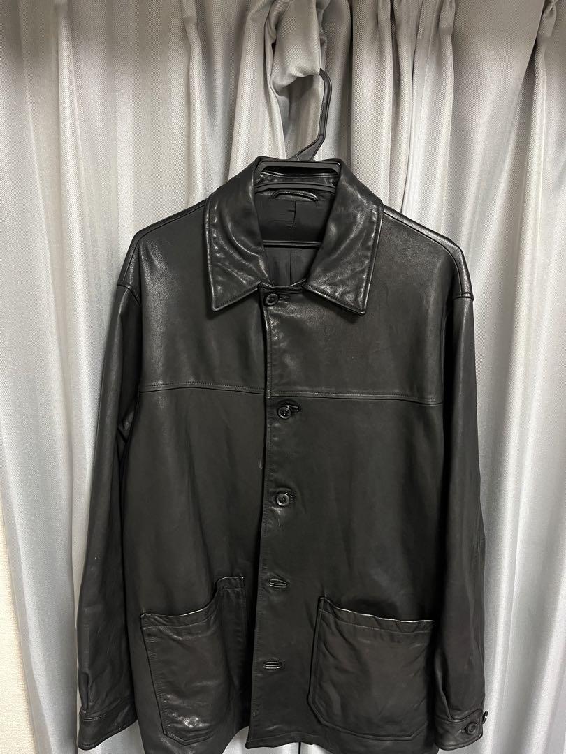 YOKE / CRACKED GOAT LEATHER CAR COAT – carol ONLINE STORE