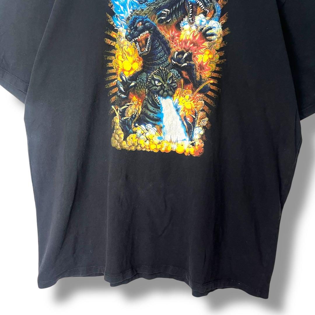 GODZILLA ゴジラ プリントTシャツ レトロ 古着 XL 黒 海外 希少