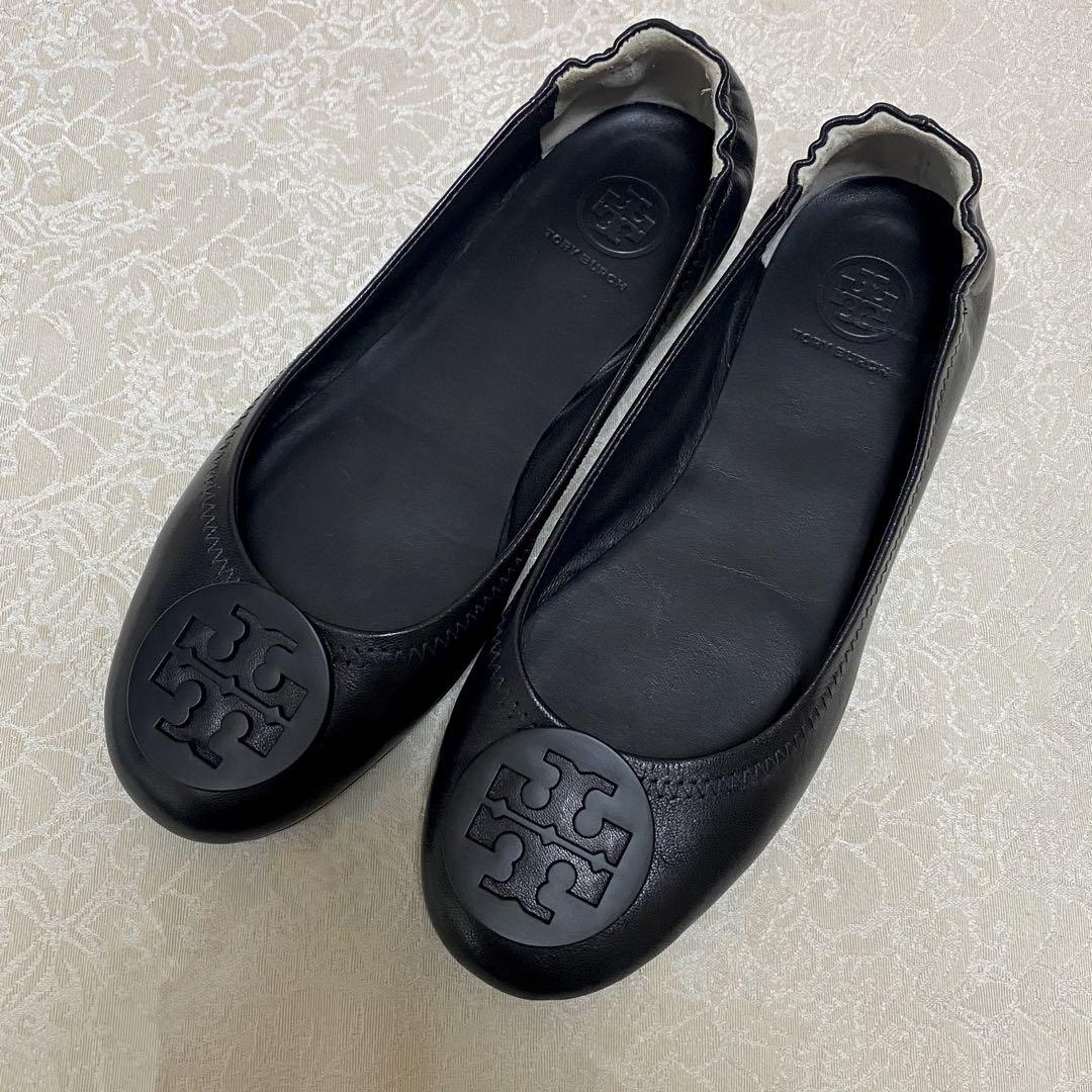 TORY BURCH トリーバーチ シューズ23.5cm 保存袋付 箱・ショッパー付き】Tory Burch トリーバーチ 24 バレーシューズ