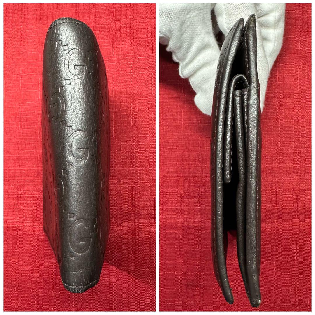 【超希少】グッチ 二つ折り財布 レザー 本革 GGパターン GUCCI