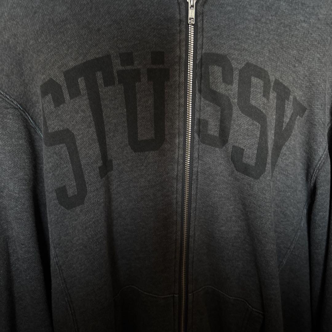 STÜSSY ジップアップパーカー L グレー